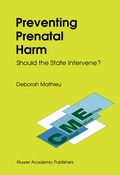 Cover: Preventing Prenatal Harm - Springer