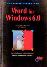 Enlarge image Cover: Word für Windows 6.0 - bhv Publishing