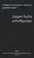 Cover: Schriftprobe - VDG Weimar - Verlag und Datenbank f&uuml;r Geisteswissenschaften