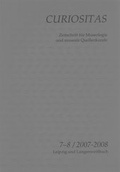 Cover: Curiositas. Zeitschrift f&uuml;r Museologie und museale Quellenkunde / Curiositas 7-8 - Beier & Beran