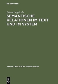 Abbildung von: Semantische Relationen im Text und im System - De Gruyter Mouton