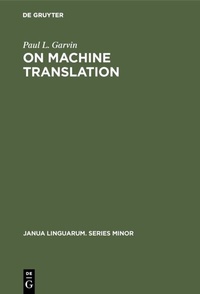 Abbildung von: On Machine Translation - De Gruyter Mouton