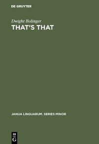 Enlarge image Cover: That's That - De Gruyter Mouton