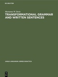 Cover: Transformational Grammar and Written Sentences - De Gruyter Mouton
