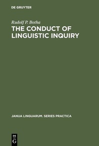 Enlarge image Cover: The Conduct of Linguistic Inquiry - De Gruyter Mouton