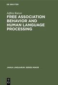 Bild: Free Association Behavior and Human Language Processing - De Gruyter Mouton