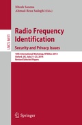 Cover: Radio Frequency Identification: Security and Privacy Issues - Springer