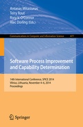 Cover: Software Process Improvement and Capability Determination - Springer