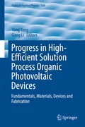 Cover: Progress in High-Efficient Solution Process Organic Photovoltaic Devices - Springer