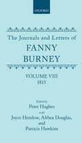 Cover: The Journals and Letters of Fanny Burney (Madame d'Arblay): Volume VIII: 1815 - Clarendon Press