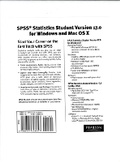 Cover: SPSS 17.0 Integrated Student Version - Pearson