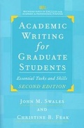 Cover: Academic Writing for Graduate Students, Second Edition - The University of Michigan Press