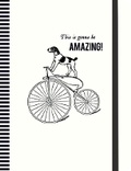 Cover: Alice Scott Vintage Prints Cycling Dog Gilded Journal - Mudpuppy Press
