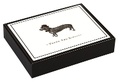Cover: Alice Scott Vintage Prints Dapper Dachshund Luxe Thank You Notes - Mudpuppy Press