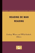 Cover: Reading De Man Reading - University of Minnesota Press