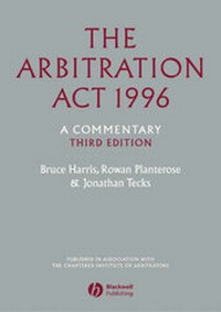 Enlarge image Cover: The Arbitration Act 1996 - Blackwell Science Ltd