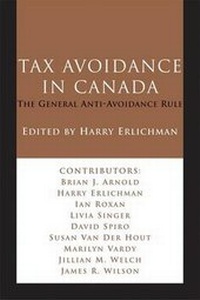 Enlarge image Cover: Tax Avoidance in Canada - Irwin Law Inc
