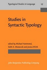 Enlarge image Cover: Studies in Syntactic Typology - John Benjamins Publishing Company