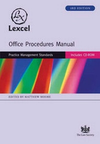 Enlarge image Cover: Lexcel Office Procedures Manual - The Law Society