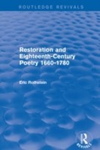 Bild vergrößern Bild: Restoration and Eighteenth-Century Poetry 1660-1780 (Routledge Revivals) - Routledge
