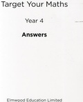 Cover: Target Your Maths Year 4 Answer Book - Elmwood Press