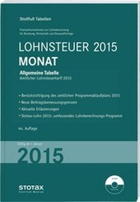 Abbildung von: Tabelle, Lohnsteuer 2015 Monat - Stollfuß