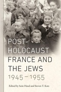 Cover: Post-Holocaust France and the Jews, 1945-1955 - New York University Press