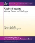 Cover: Usable Security - Morgan and Claypool Life Sciences