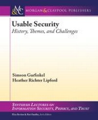 Enlarge image Cover: Usable Security - Morgan and Claypool Life Sciences