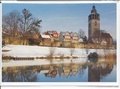 Cover: Doppelkarte B6 " St.Crucis-Kirche im Winter ", mit Umschlag, - Fr&uuml;hauf, Buchhandlung, Inh. Wolfgang Fr&uuml;hauf e.K.
