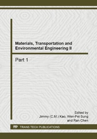 Enlarge image Cover: Materials, Transportation and Environmental Engineering II - Trans Tech Publications Ltd