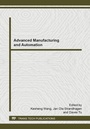 Cover: Advanced Manufacturing and Automation - Trans Tech Publications Ltd