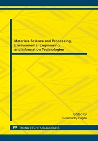 Enlarge image Cover: Materials Science and Processing, Environmental Engineering and Information Technologies - Trans Tech Publications Ltd