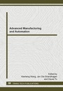 Cover: Advanced Manufacturing and Automation - Trans Tech Publications Ltd