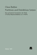 Cover: Partitives und Distriktives Setzen - Meiner