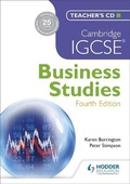 Cover: Cambridge IGCSE Business Studies 4th edition Teacher's CD - Hodder Education