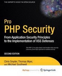 Enlarge image Cover: Pro PHP Security - Apress