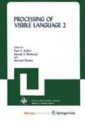 Cover: Processing of Visible Language - Springer