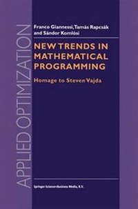 Enlarge image Cover: New Trends in Mathematical Programming - Springer