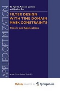 Enlarge image Cover: Filter Design with Time Domain Mask Constraints - Springer