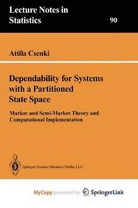 Enlarge image Cover: Dependability for Systems with a Partitioned State Space - Springer