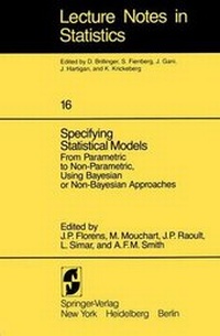 Enlarge image Cover: Specifying Statistical Models - Springer