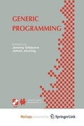 Cover: Generic Programming - Springer