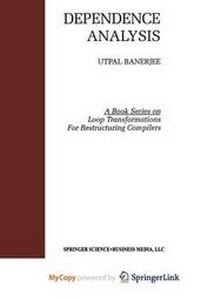 Enlarge image Cover: Dependence Analysis - Springer