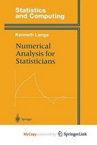 Enlarge image Cover: Numerical Analysis for Statisticians - Springer
