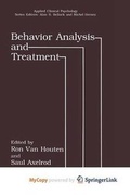 Cover: Behavior Analysis and Treatment - Springer