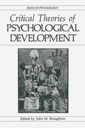 Cover: Critical Theories of Psychological Development - Springer
