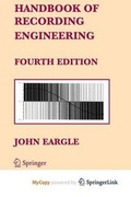 Cover: Handbook of Recording Engineering - Springer
