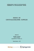 Cover: Index of Crystallographic Supplies - Springer