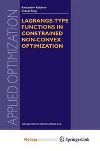 Enlarge image Cover: Lagrange-Type Functions in Constrained Non-Convex Optimization - Springer